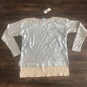 NWT Gold Boatneck Sweater